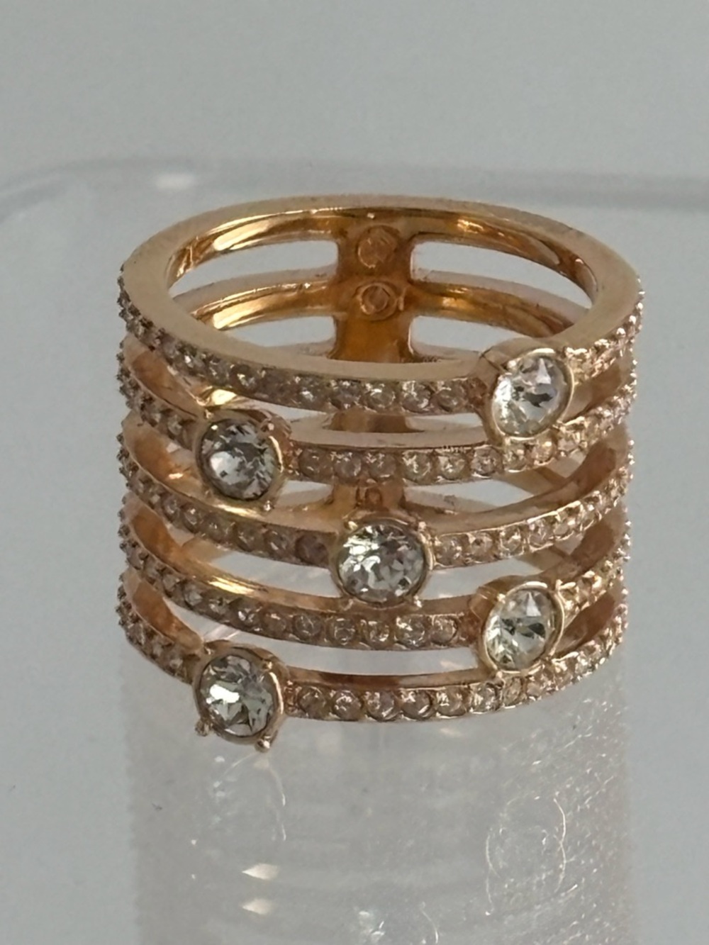 Creativity Wide Gold-toned Ring by Swarovski